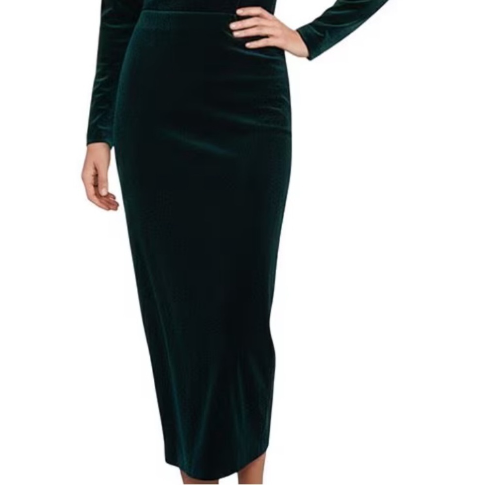 Alex Marie Women’s Size 6 Emerald Green Eleanor Velvet Maxi Skirt